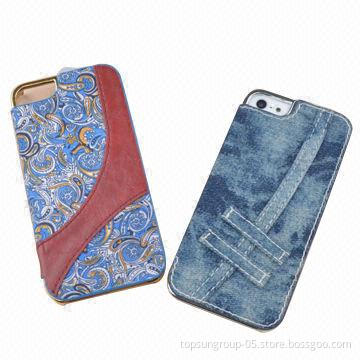 Jeans Phone PU Case for iPhone 5, with Stand